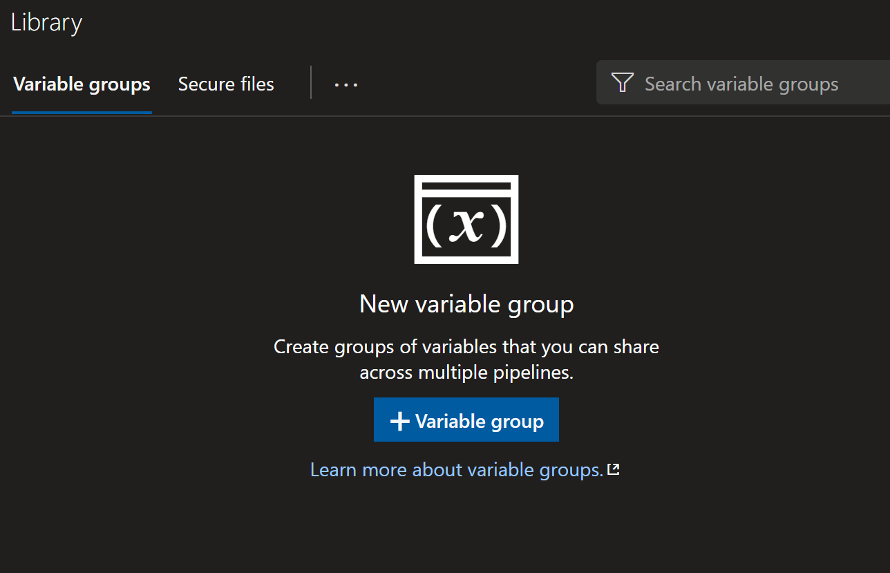 Add Variable Group